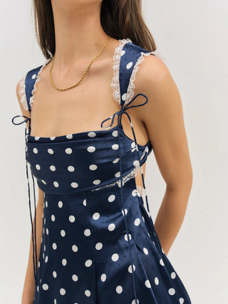 Holland Mini Dress in Navy - obligato