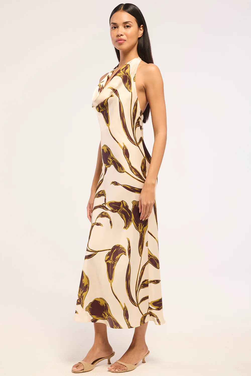 Ida Dress in Mahogany Calla Lilly - obligato