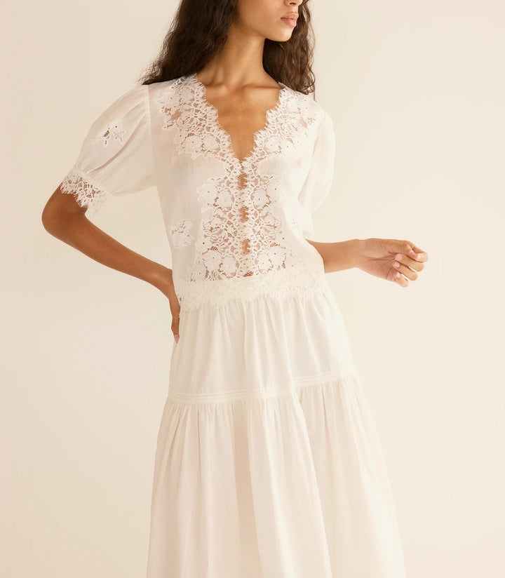 Idella Top In White - obligato