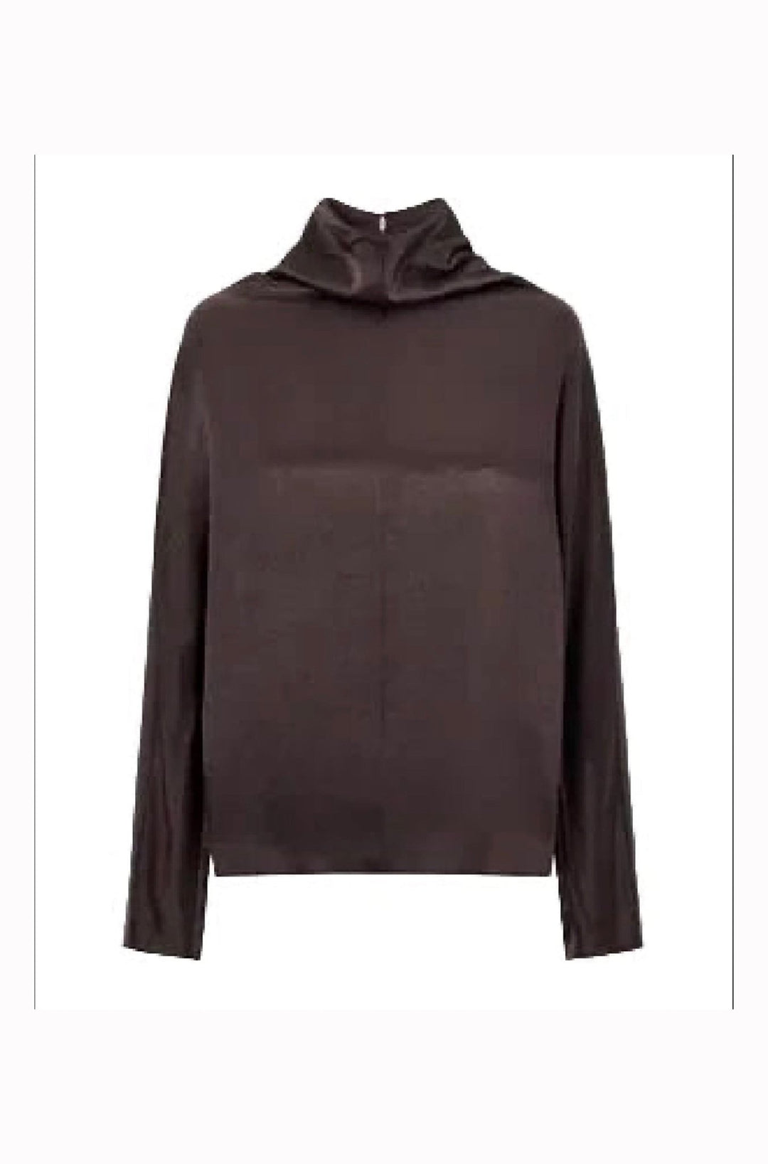 Ilaria Draped Japanese hammered Satin Top - obligato