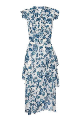 Ilysa Dress in Indigo Tealblooms - obligato
