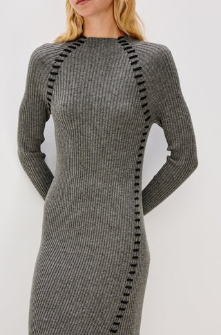 Imara Dress in Charcoal - obligato