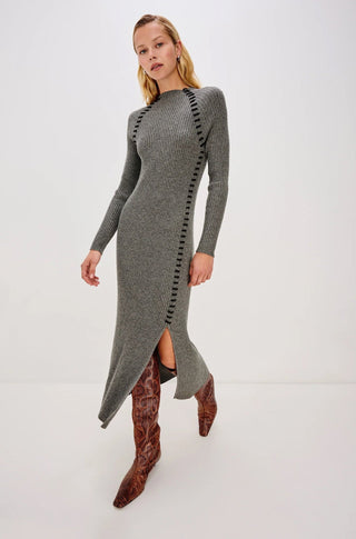 Imara Dress in Charcoal - obligato