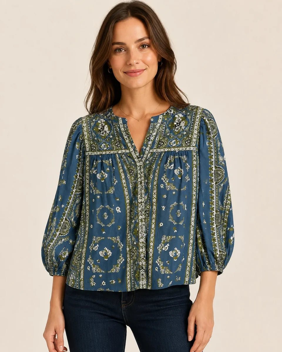 Imogen Top in Fioren Print - obligato