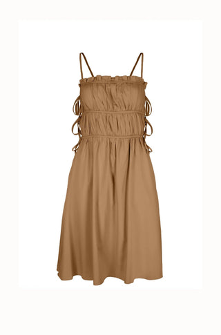 Ines Dress in Biscuit - obligato