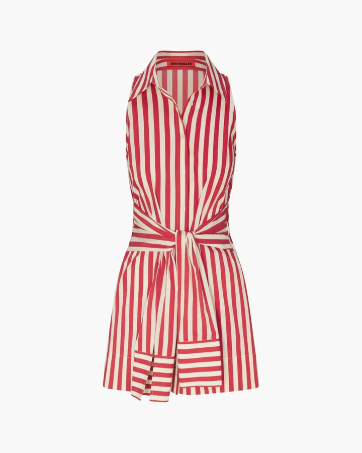 inna sleeveless poplin mini dress - obligato