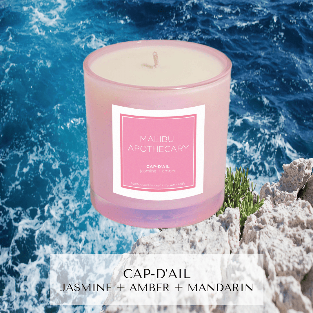 Iridescent Pink Candle: MONTAUK - obligato