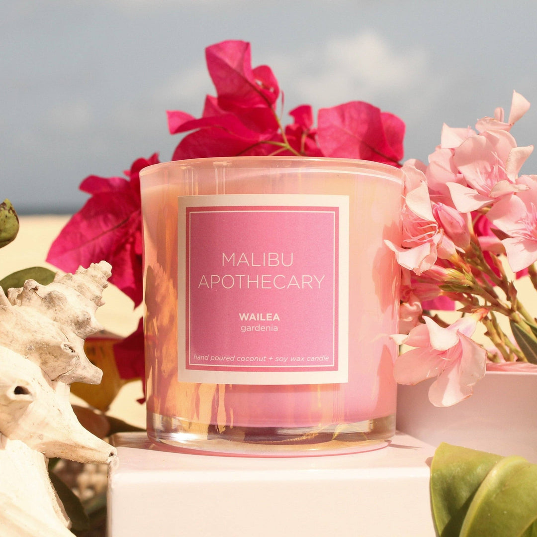 Iridescent Pink Candle: MONTAUK - obligato