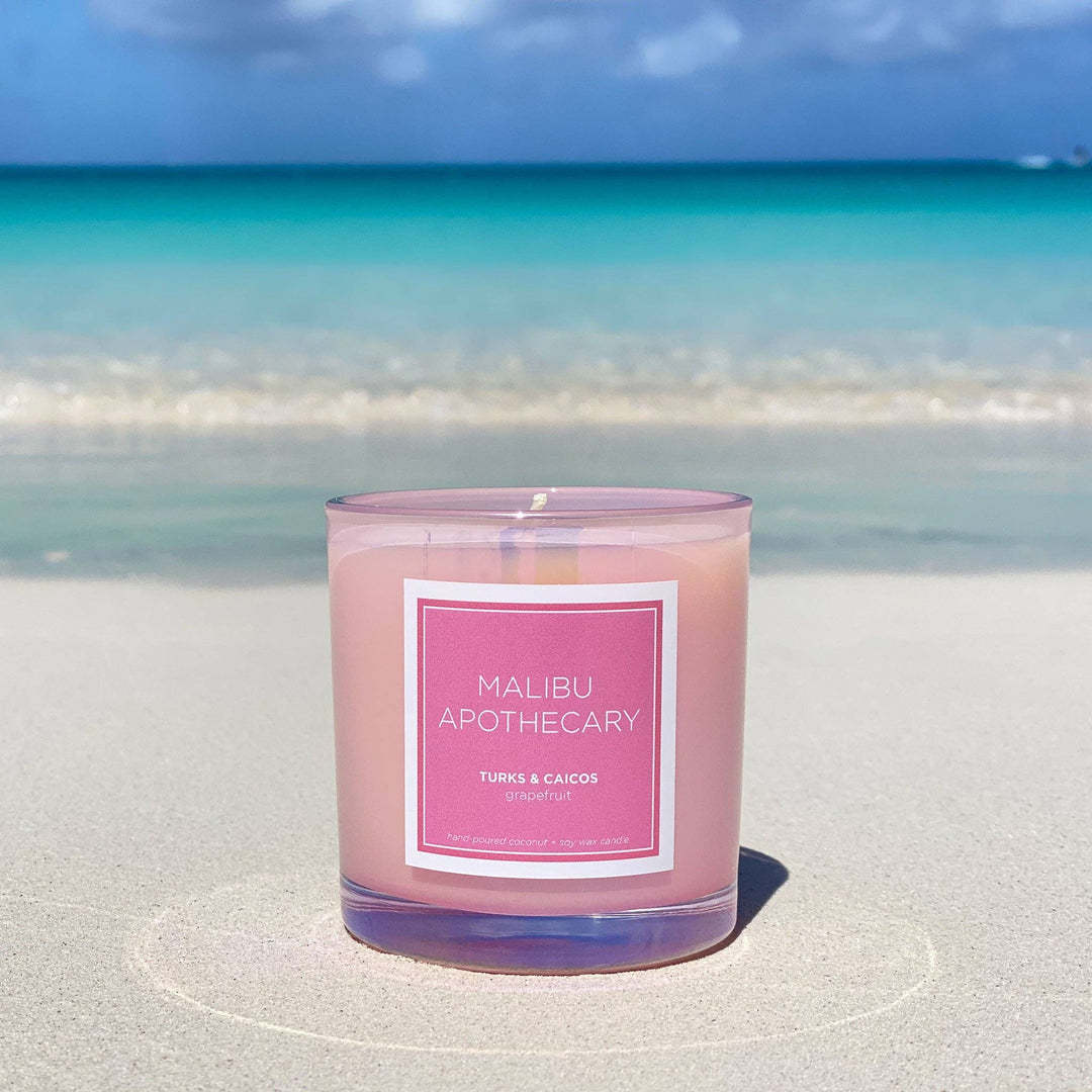 Iridescent Pink Candle: MONTAUK - obligato