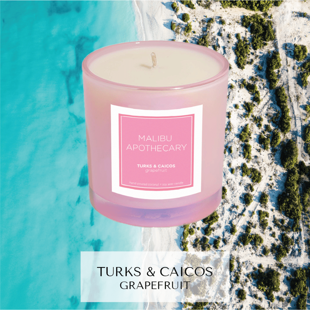 Iridescent Pink Candle: MONTAUK - obligato