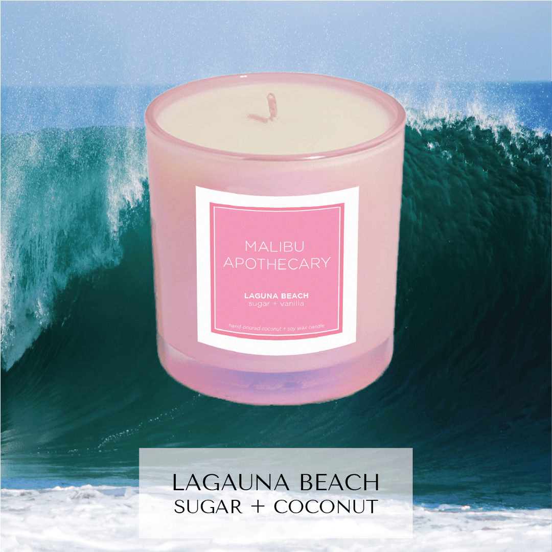 Iridescent Pink Candle: MONTAUK - obligato