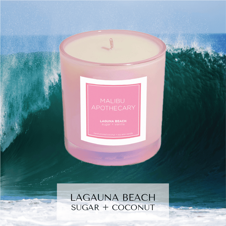 Iridescent Pink Candle: MONTAUK - obligato