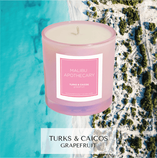 Iridescent Pink Candle: TURKS & CAICOS - obligato