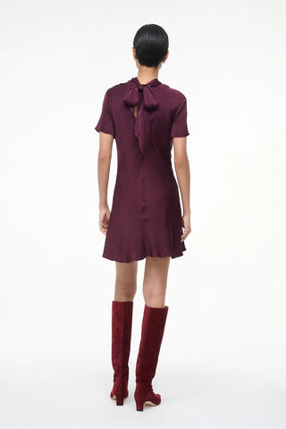 Iris Silk Dress Syrah - obligato
