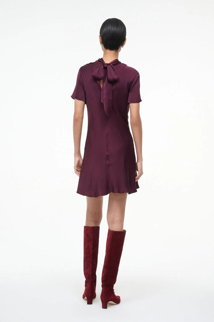 Iris Silk Dress Syrah - obligato