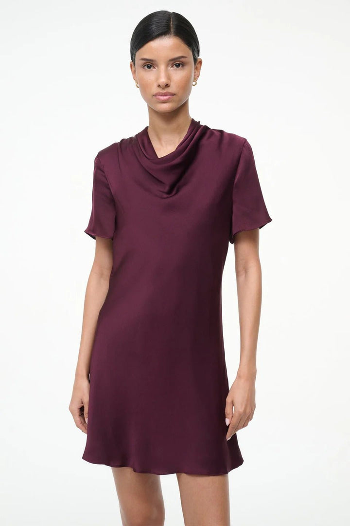 Iris Silk Dress Syrah - obligato