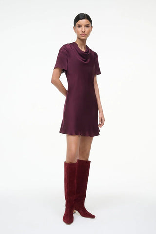 Iris Silk Dress Syrah - obligato