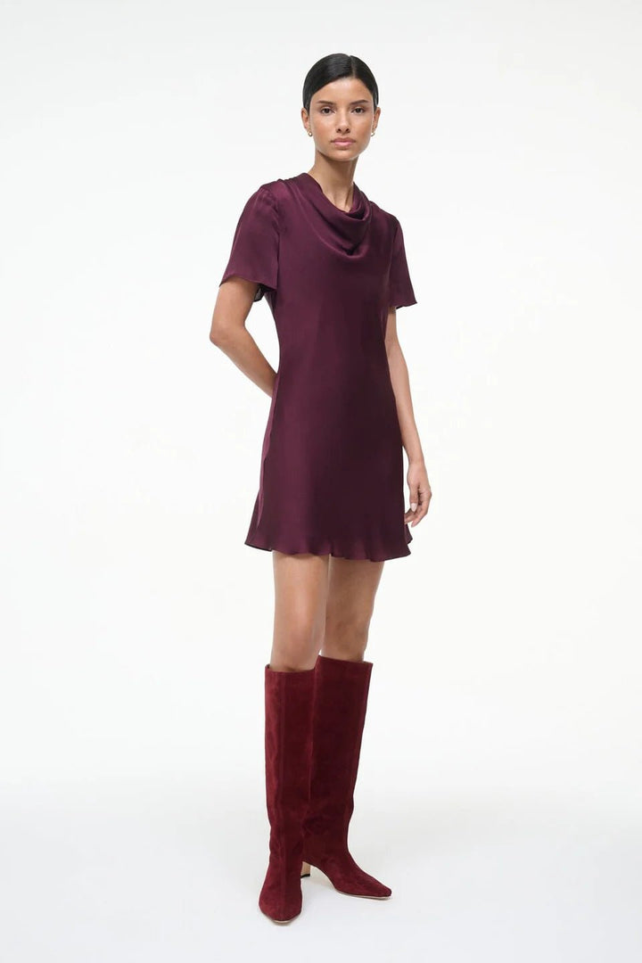 Iris Silk Dress Syrah - obligato