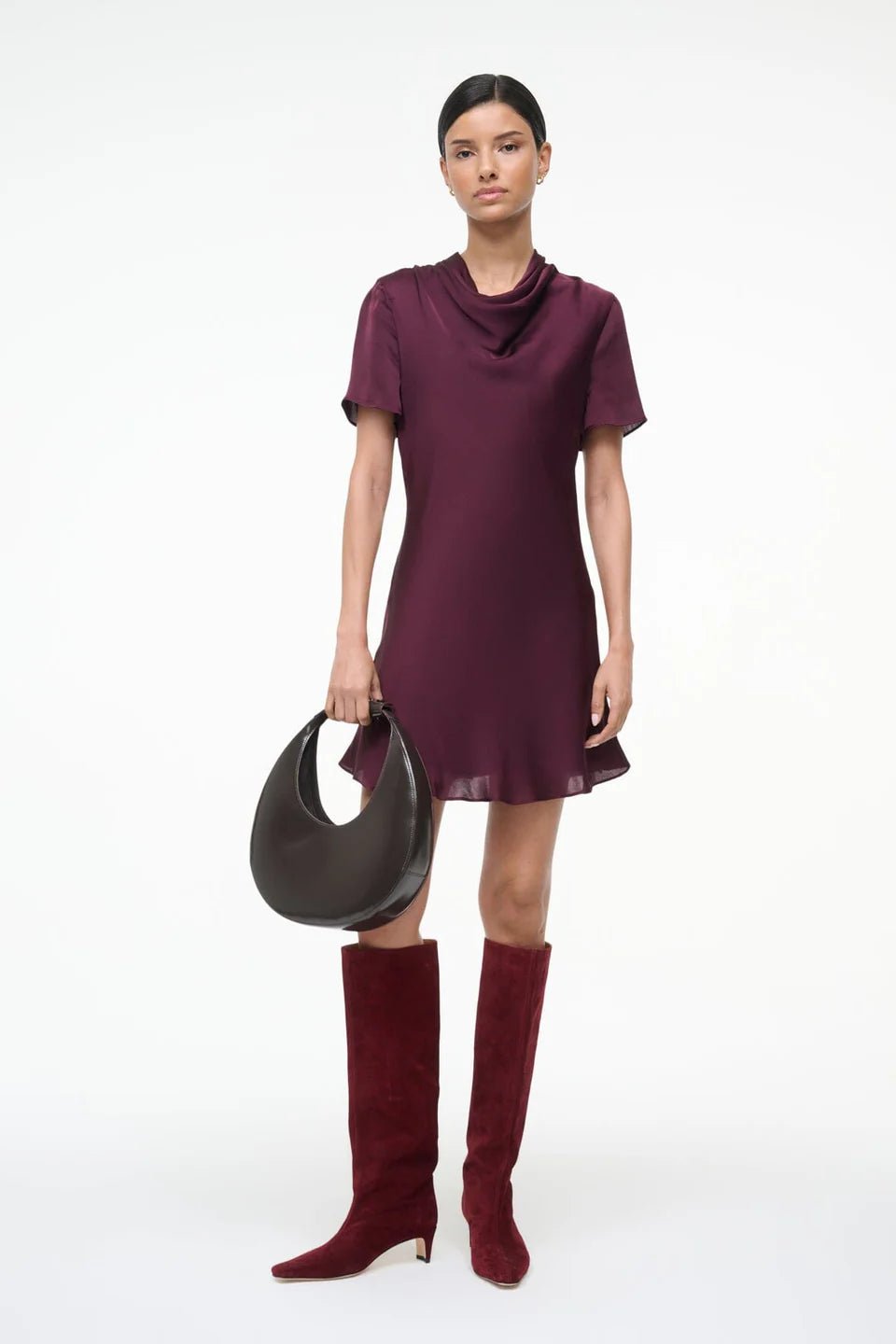 Iris Silk Dress Syrah - obligato