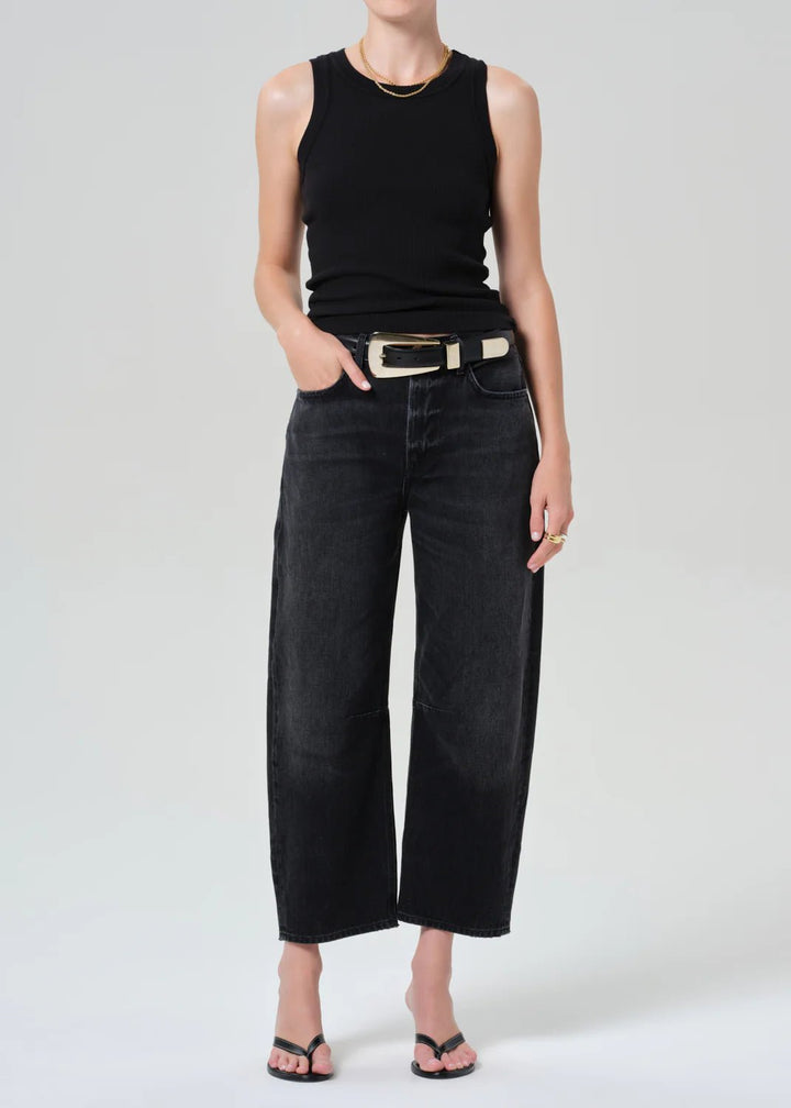 Isabel Rib Tank in Black - obligato