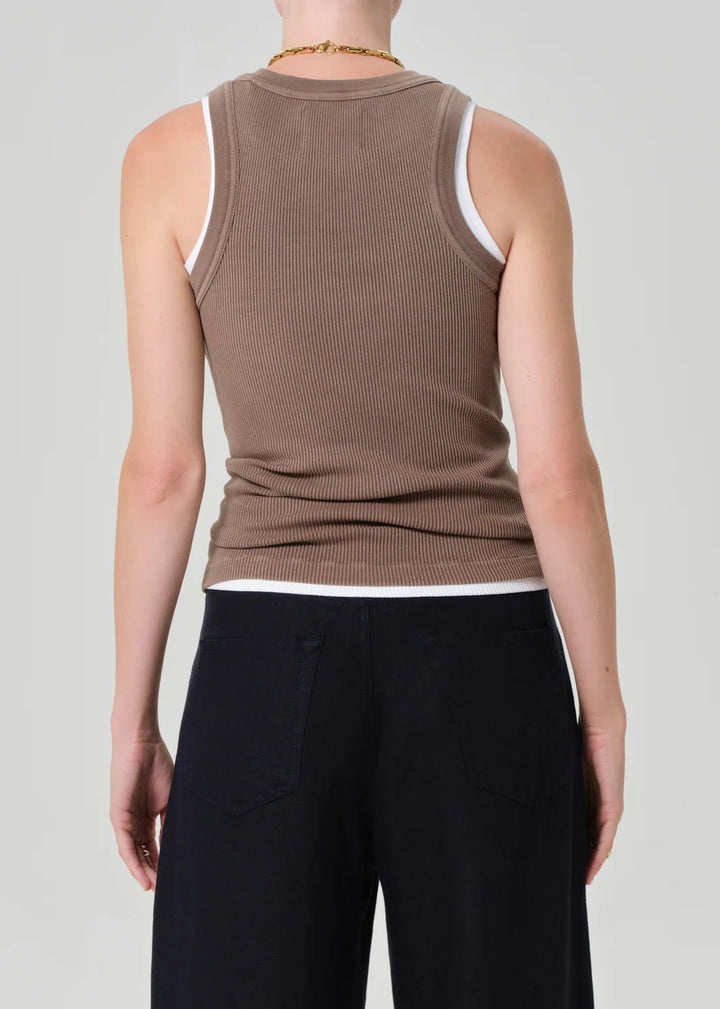 Isabel Rib Tank in Cocoa - obligato