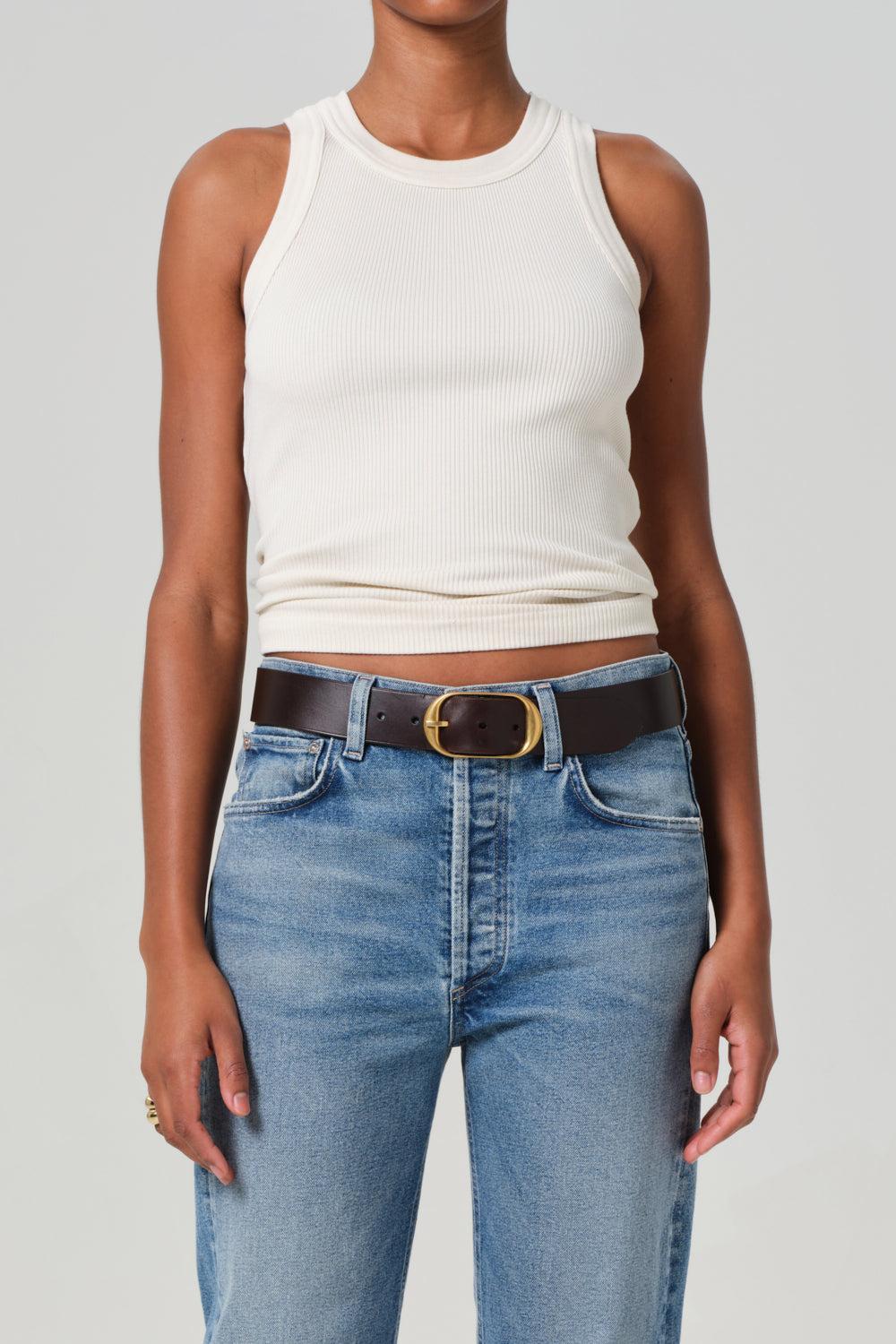 Isabel Rib Tank in Dune - obligato