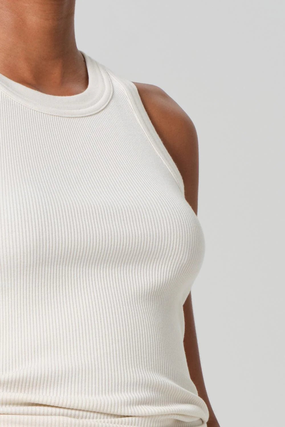 Isabel Rib Tank in Dune - obligato