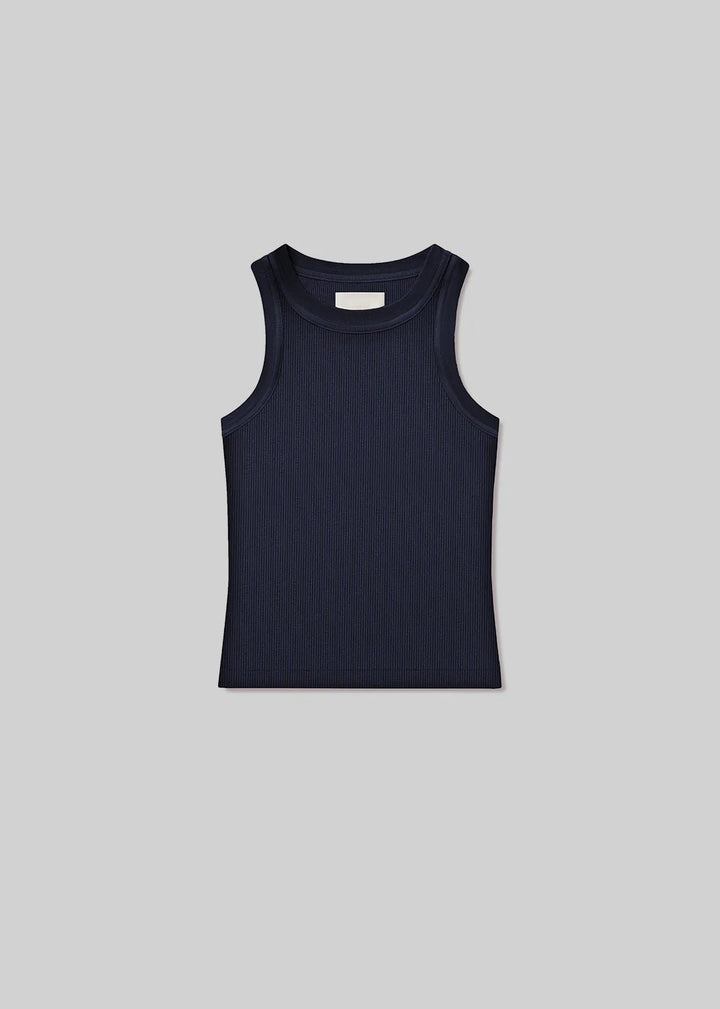 Isabel Rib Tank in Navy - obligato