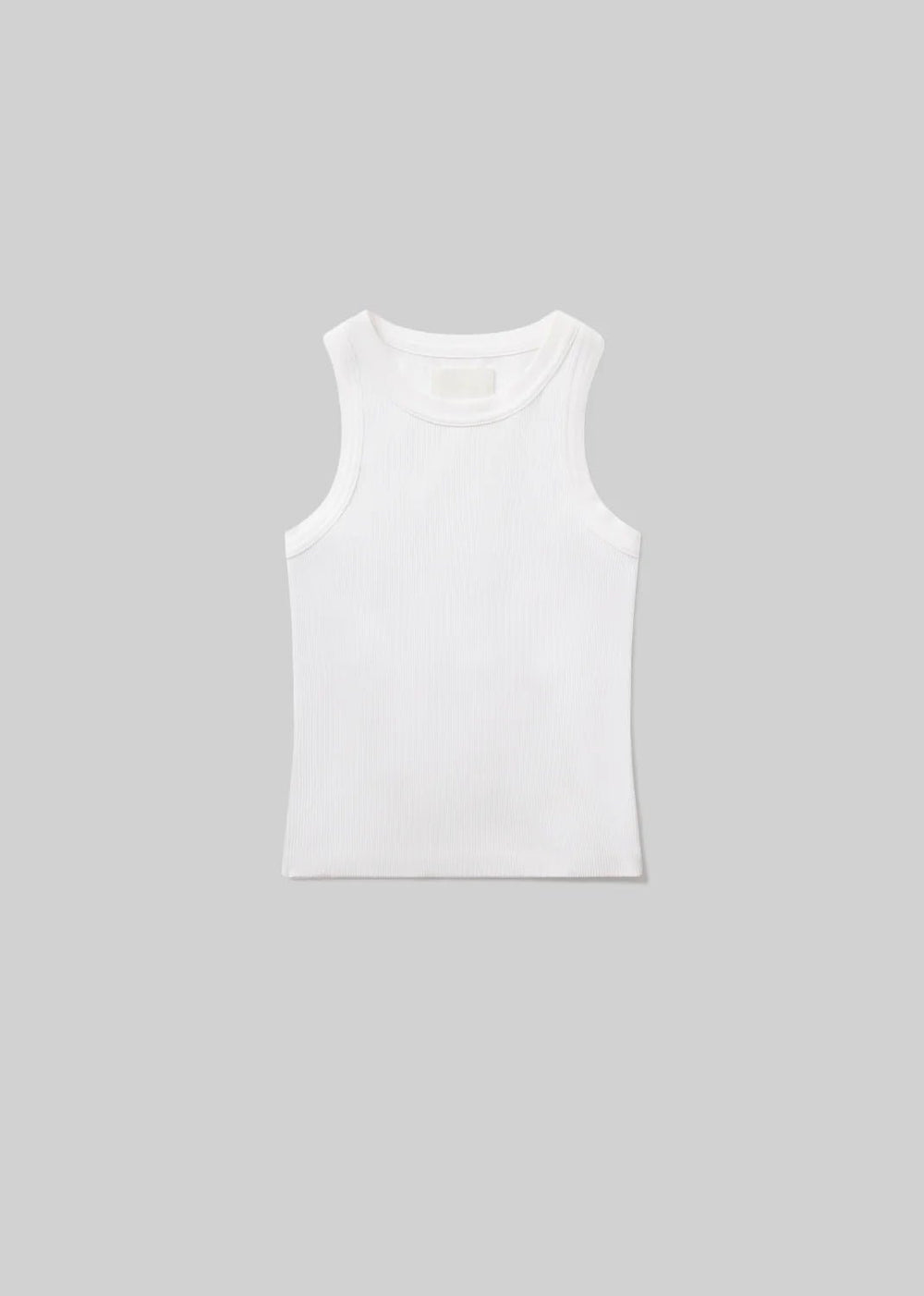 Isabel Rib Tank in White - obligato