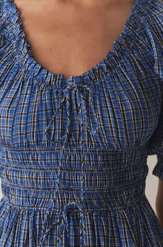 Ischia Dress in Cassis Check - obligato
