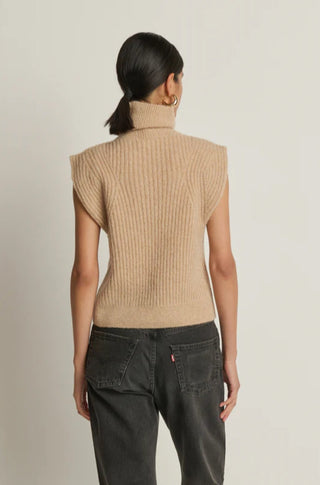 Isha Turtleneck Tank in Shiny Moonbeam - obligato