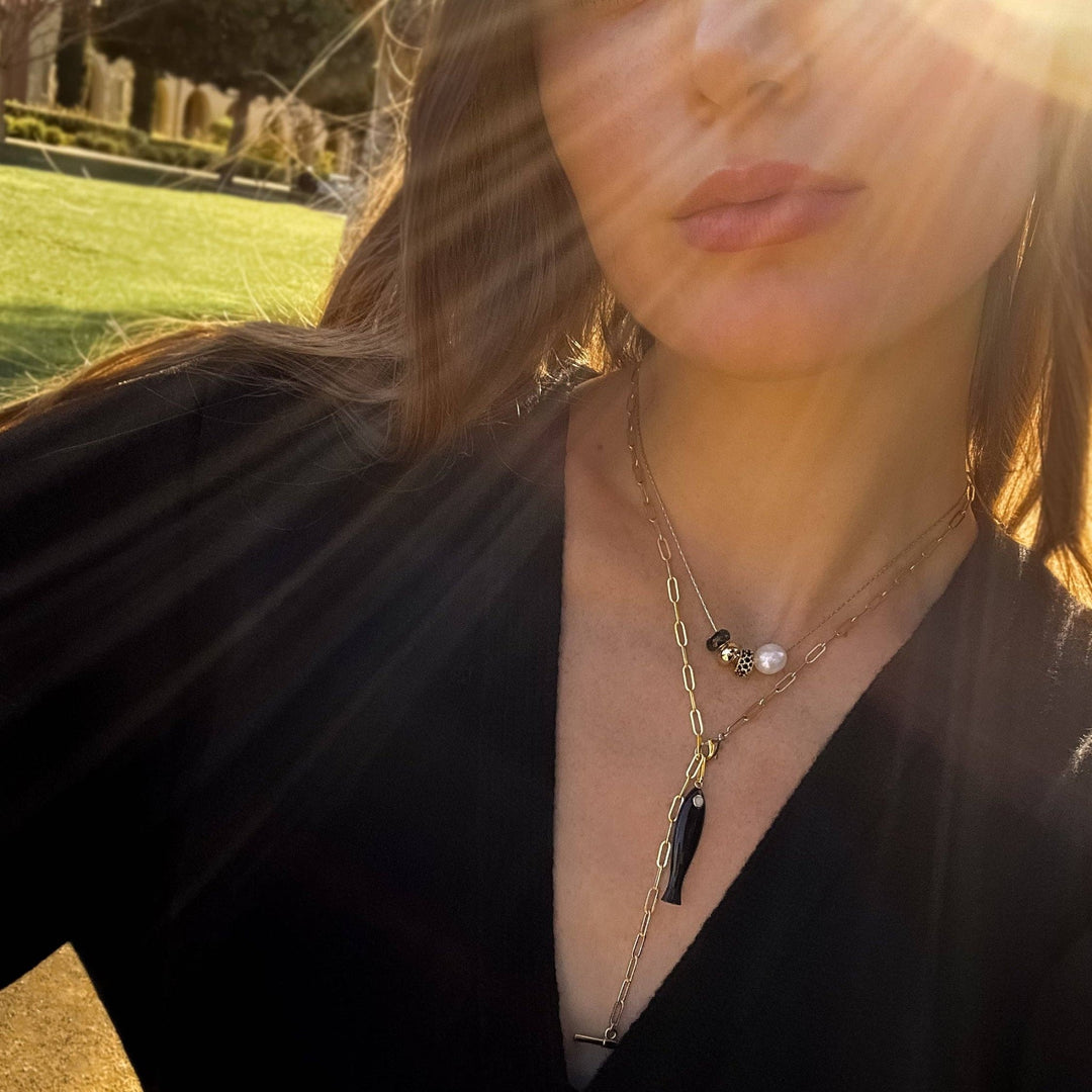 Isla Noir Bead Necklace - obligato