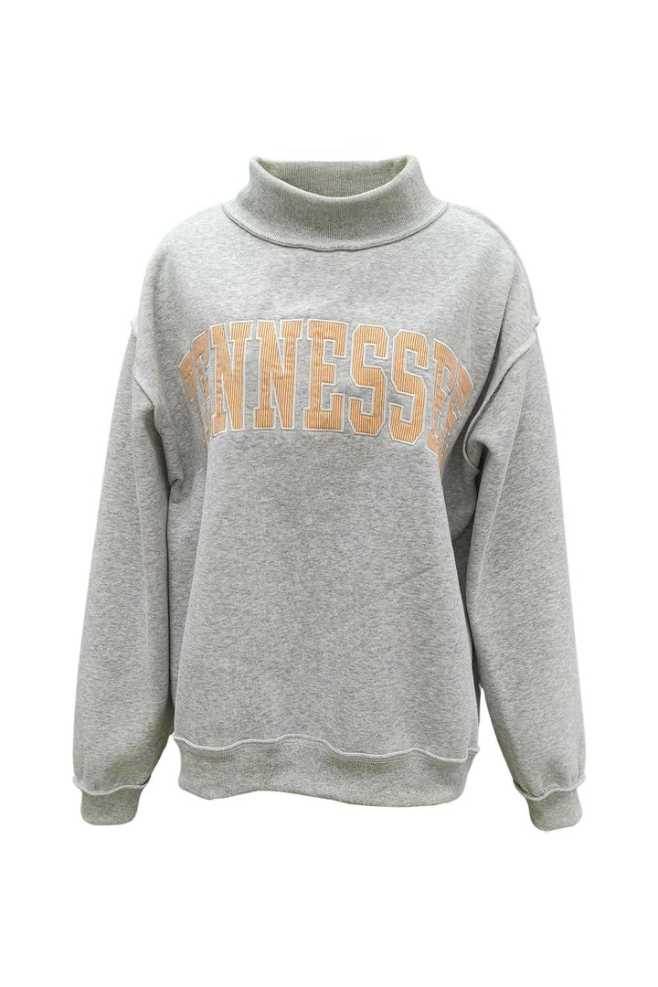IT2594E - TENNESSEE1 'Tennessee' Embroidery Sweatshirt: H.GREY - STRIPE / S/M - L/XL (3 - 3) - obligato