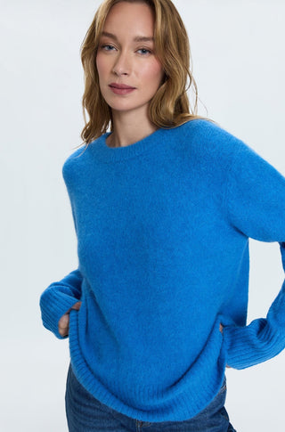 Ivy Crewneck Pullover in Azul - obligato