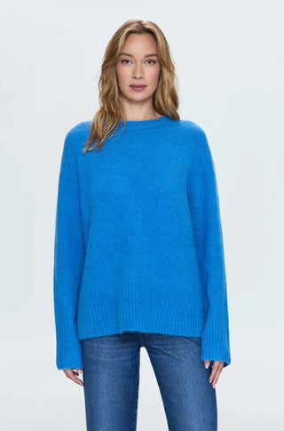 Ivy Crewneck Pullover in Azul - obligato