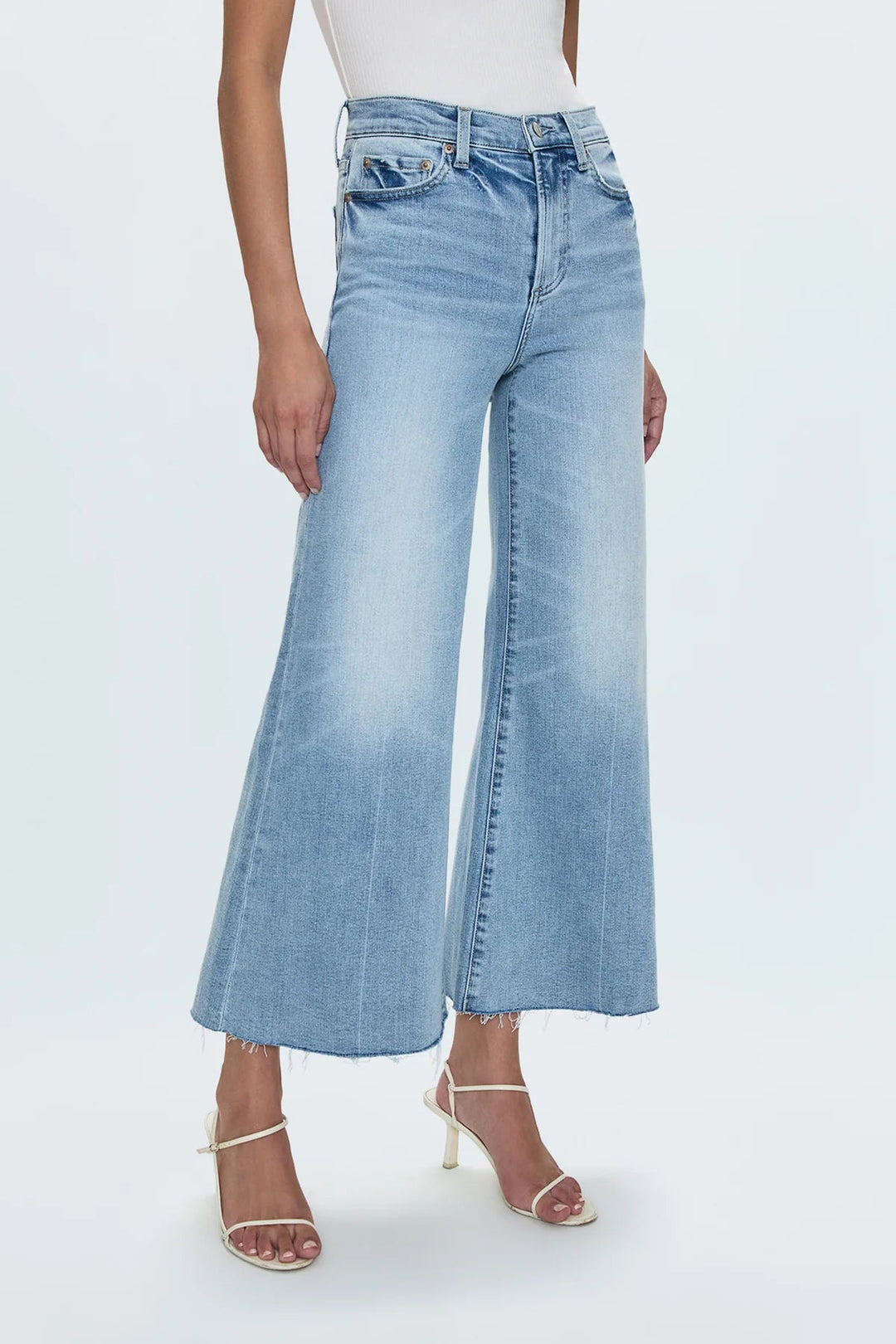 Izzy Mid Rise Wide Leg Crop - obligato