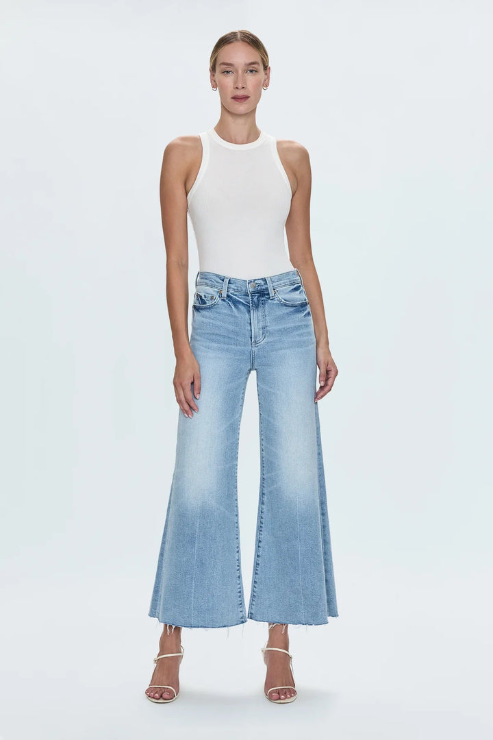 Izzy Mid Rise Wide Leg Crop - obligato