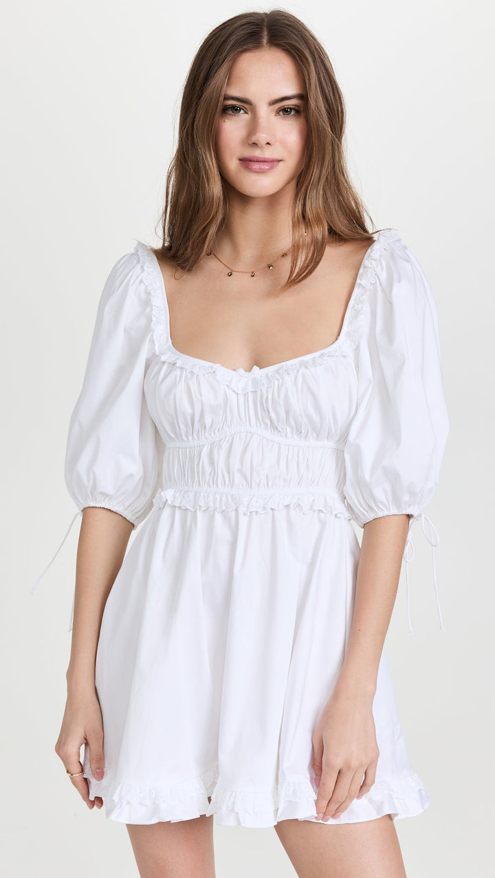 Jackson Mini Dress in WHITE - obligato