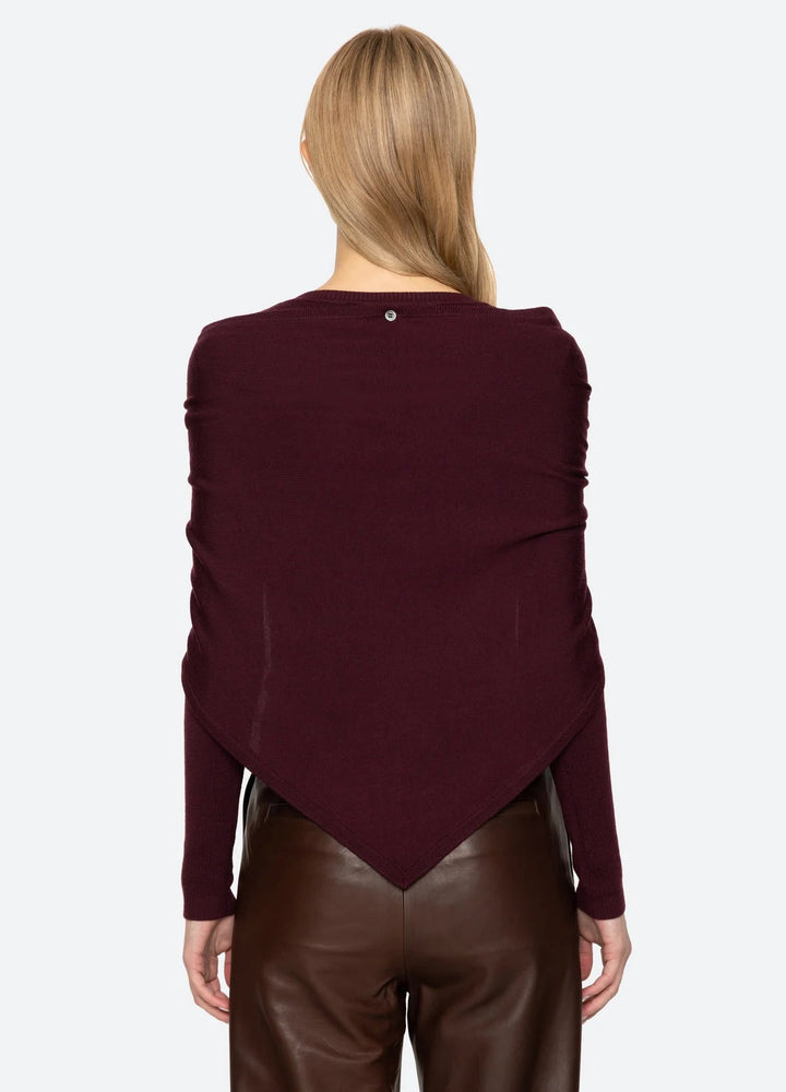 Jane Henley Sweater w/ Scarf - obligato