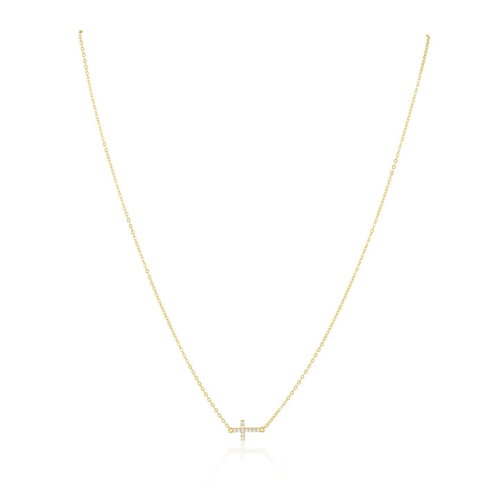 Janet Side Cross Necklace: Silver - obligato
