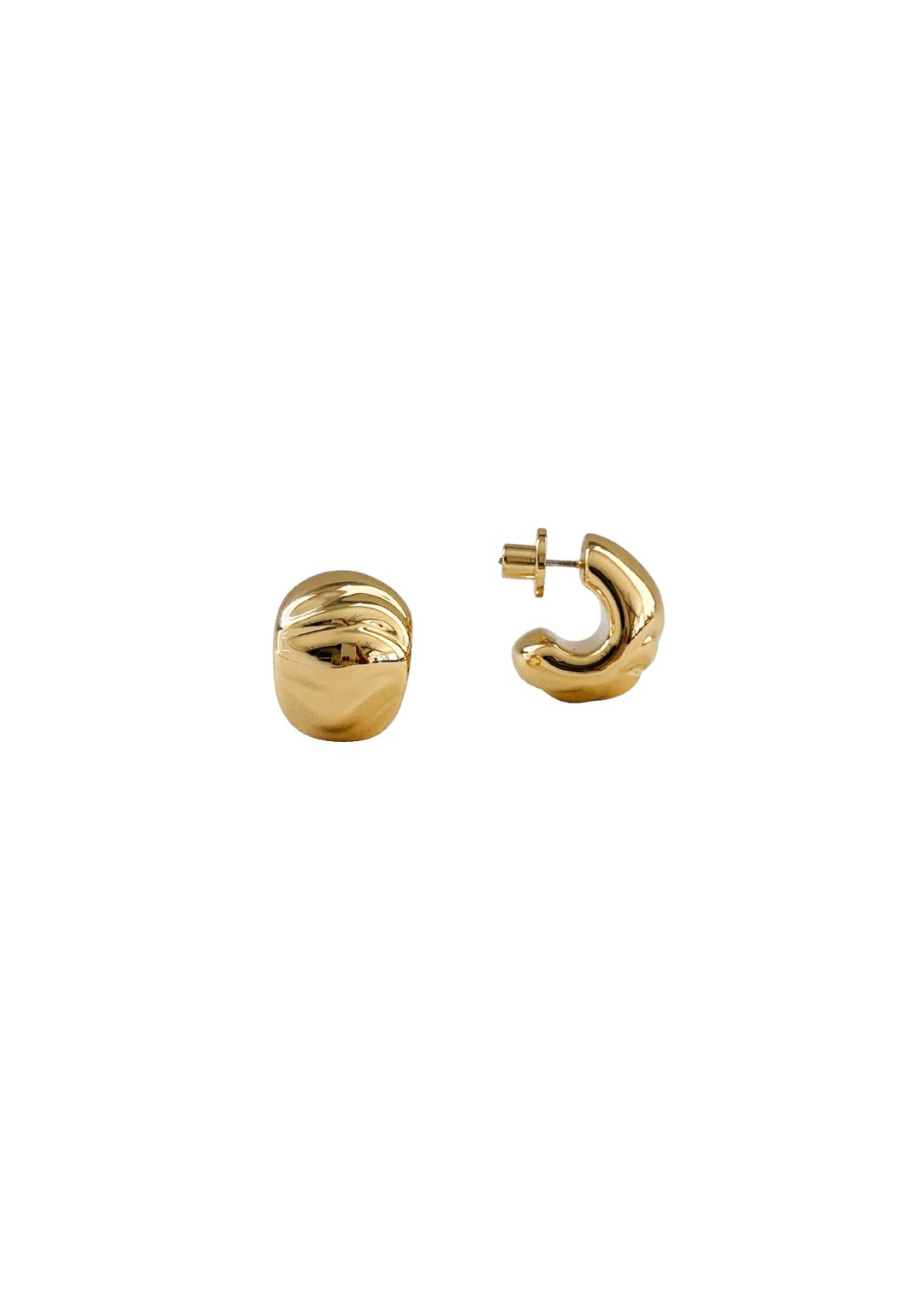 Jenny Bird Nelle Hoops in High Polish Gold - obligato