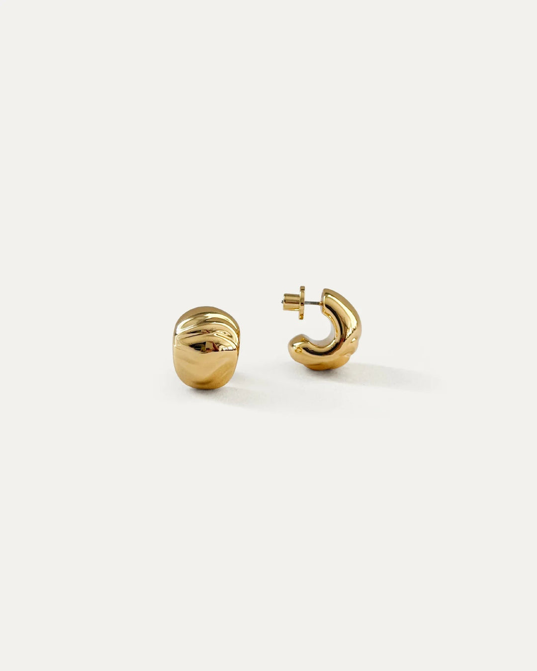 Jenny Bird Nelle Hoops in High Polish Gold - obligato
