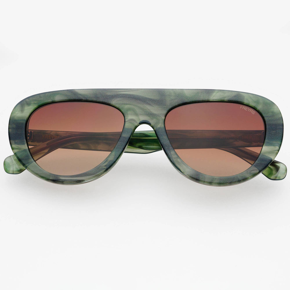 Jetsetter Acetate Unisex Aviator Sunglasses : Emerald - obligato