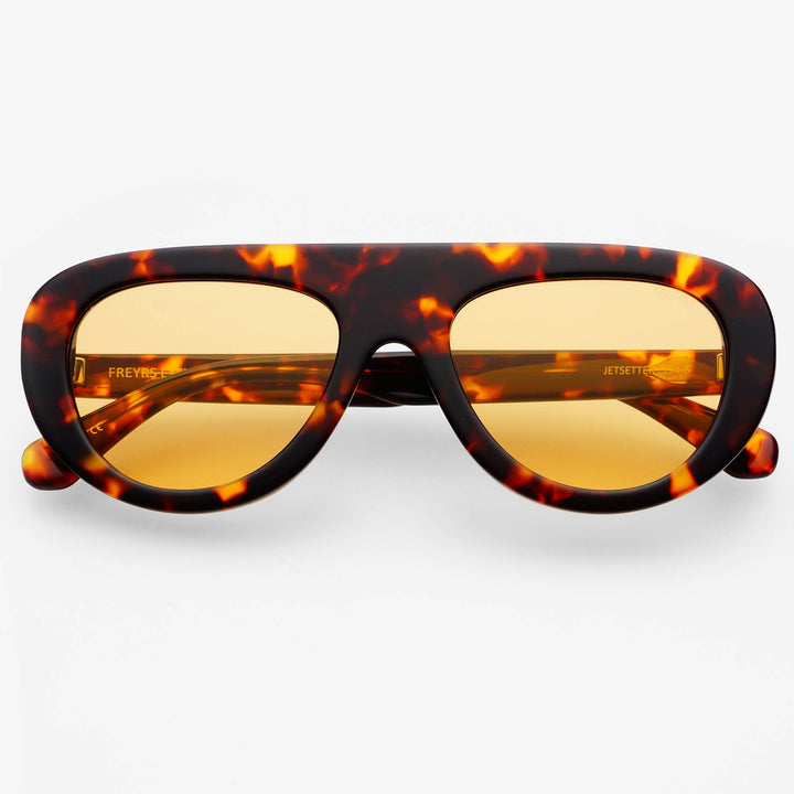 Jetsetter Acetate Unisex Aviator Sunglasses : Tortoise / Yellow - obligato