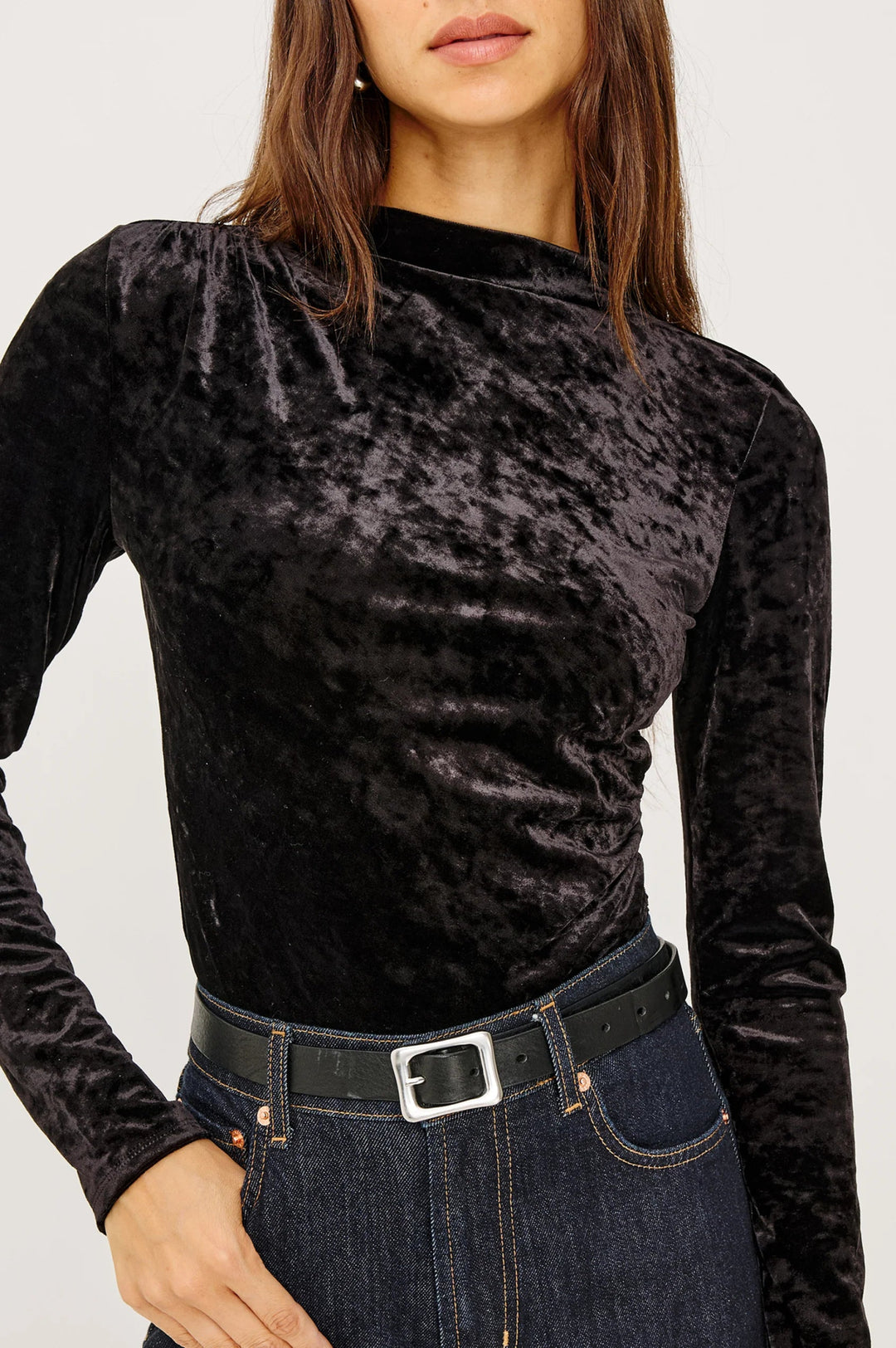 Joelle Top in Black Velvet - obligato