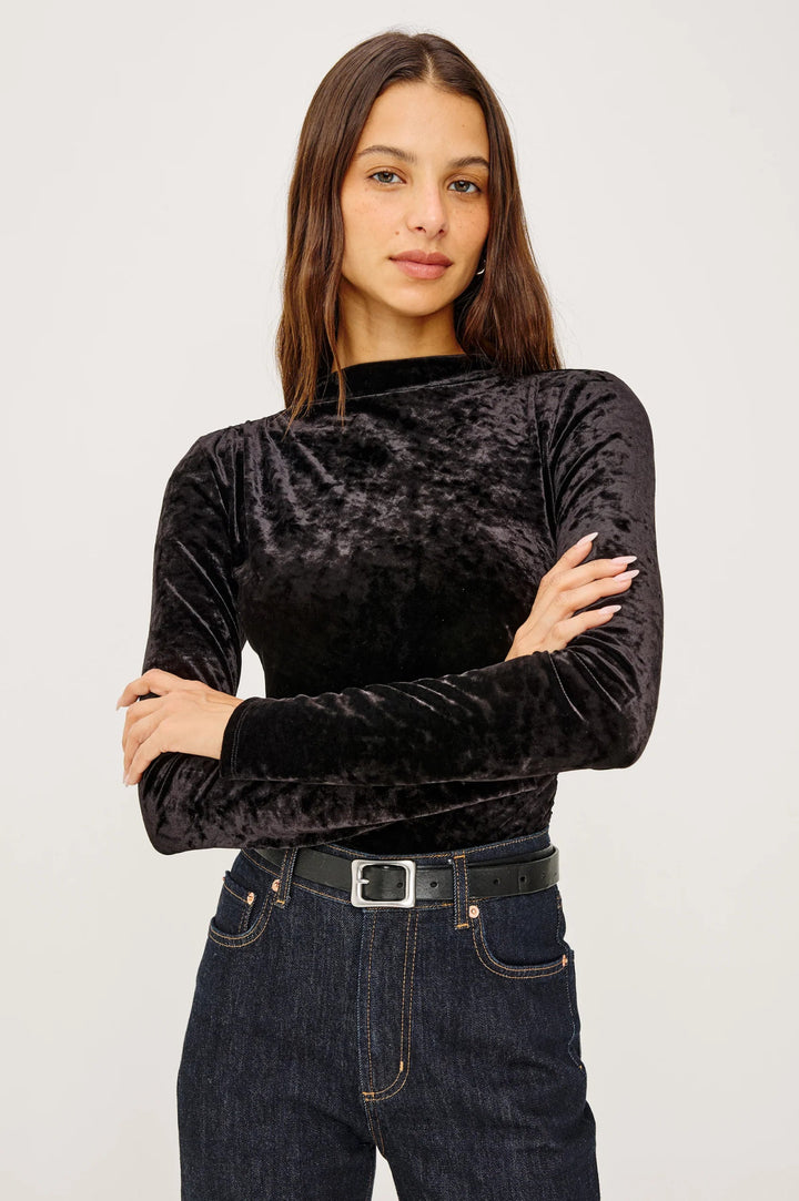 Joelle Top in Black Velvet - obligato