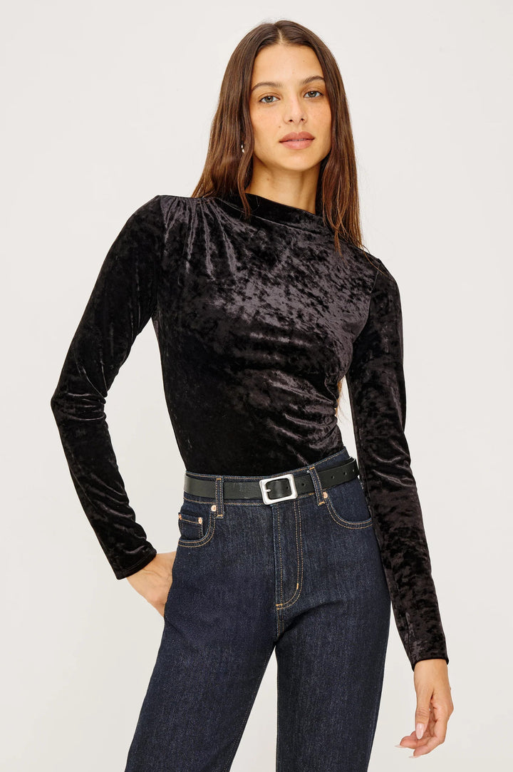 Joelle Top in Black Velvet - obligato