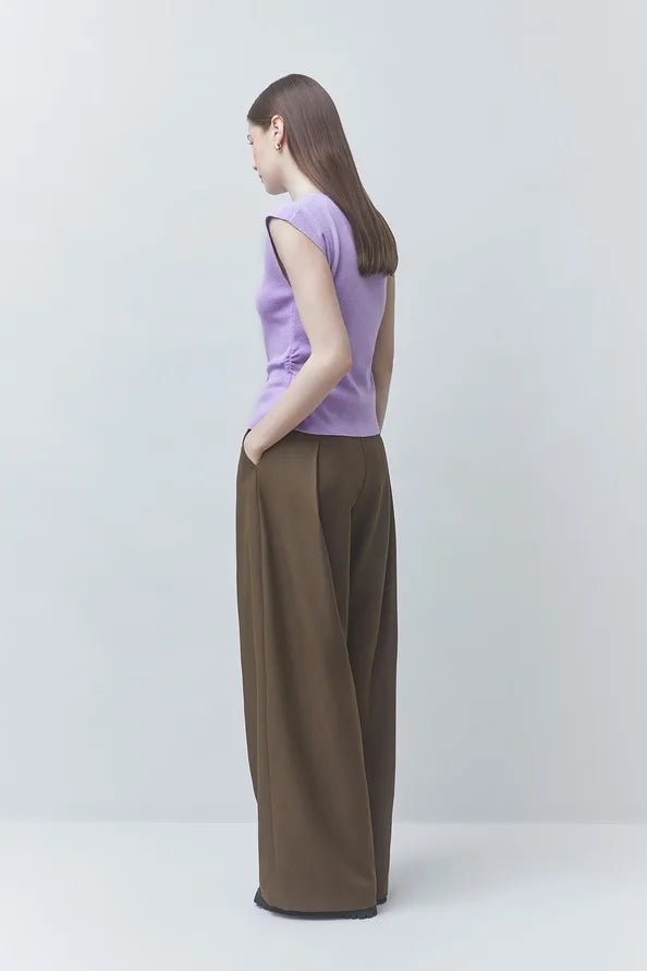 JOKER Choco wide-leg pleated pants - obligato