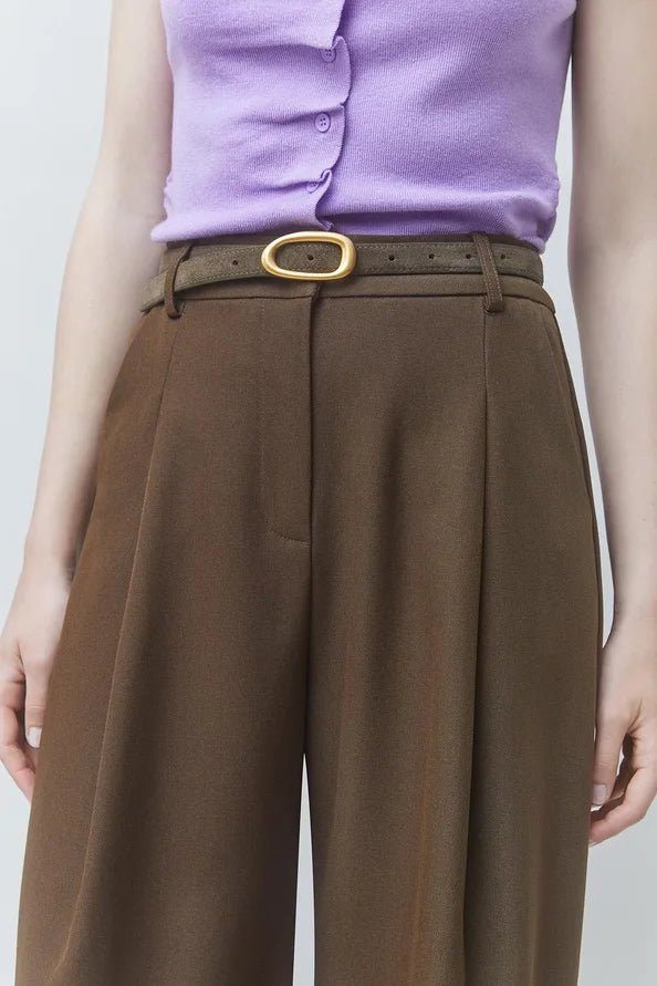JOKER Choco wide-leg pleated pants - obligato
