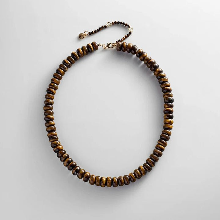 Joyce Semi Precious Necklace in Tigers Eye - obligato